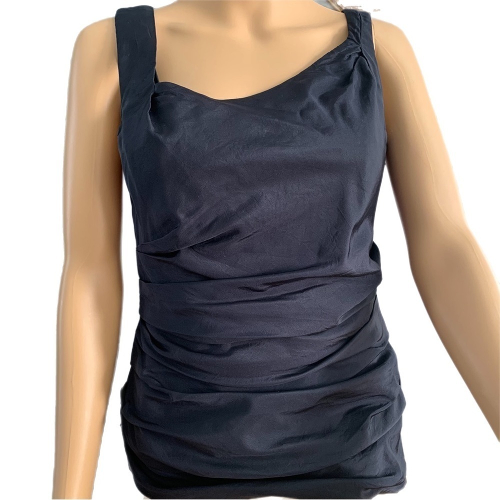 Vera Wang Silk Ruched Top Size 4